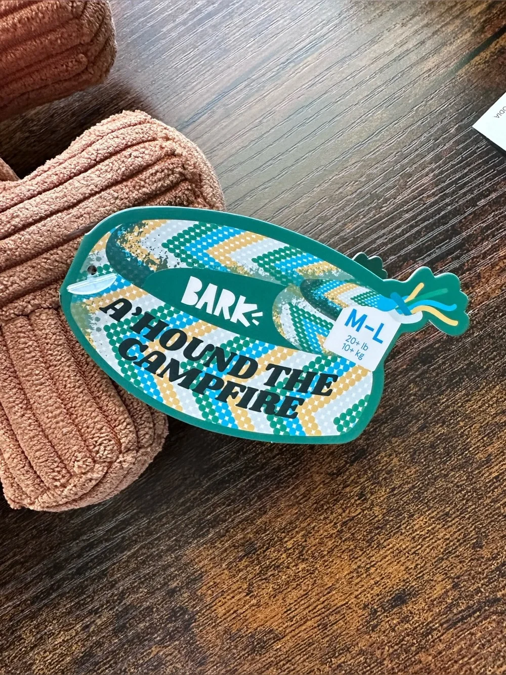 BARK Camping Dog Toy Set NWT Squeaky Crinkle Treat Toys